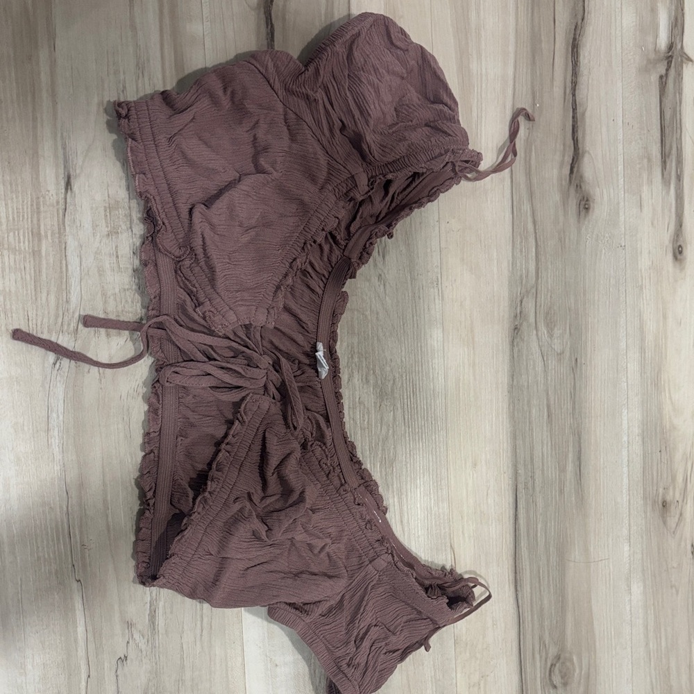 Garage Dusty Pink Ruffle Top